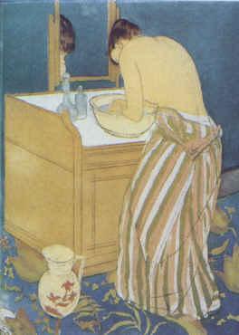 Mary Cassatt Woman Bathing oil painting image